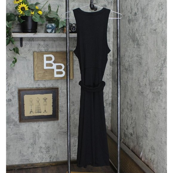 NWT Who What Wear Women's Sleeveless Racer Dress 79365618 M Black - Picture 2 of 6